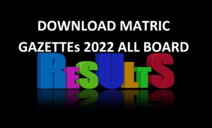 Matric result gazette 2022
