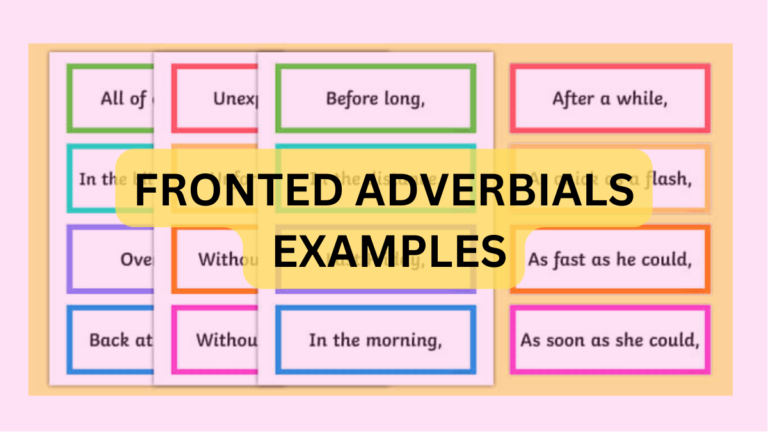 fronted adverbials examples