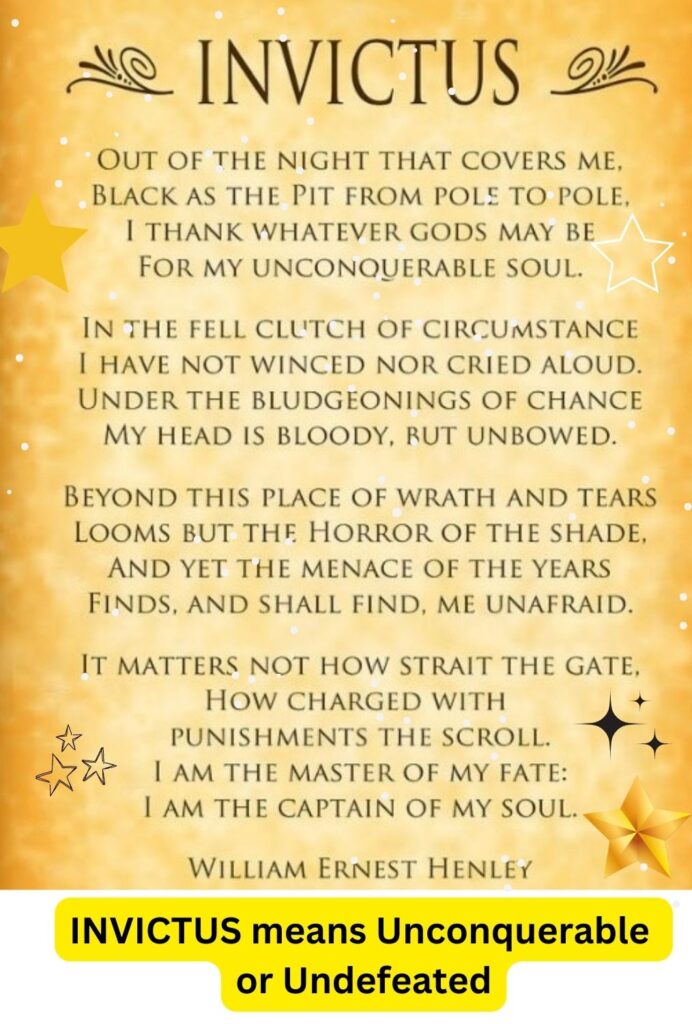 Invictus Poems about Life by William Ernest Henley