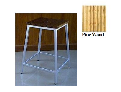 STOOL (Pine Wooden Strips /Metal Structure )