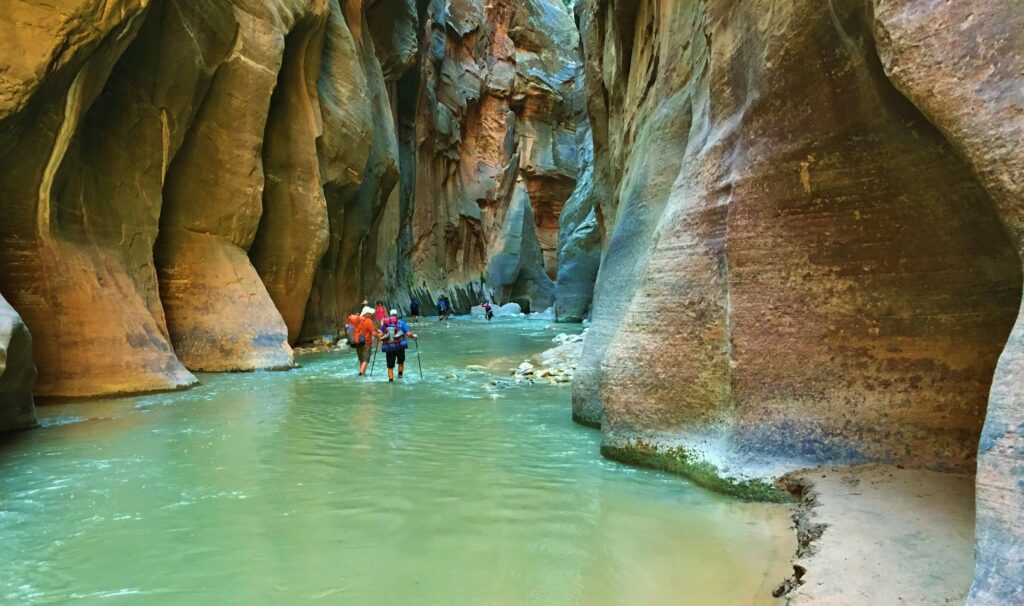 Hike through the Narrows in Zion National Park