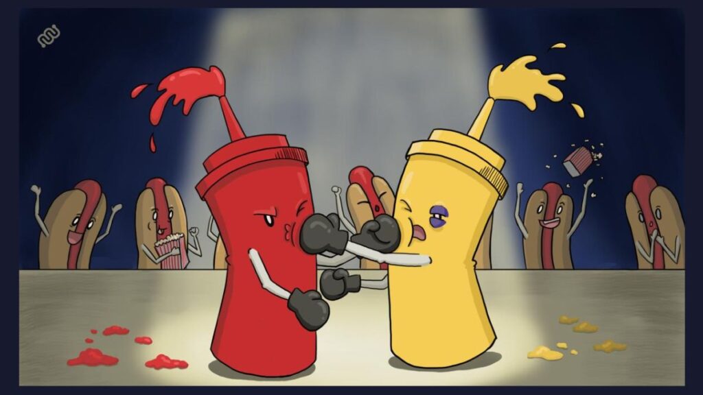 Ketchup vs. Mustard funny debate ideas