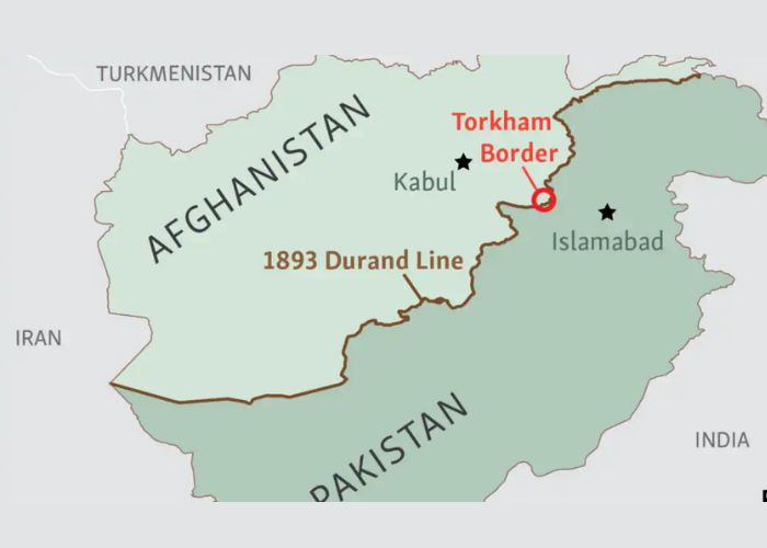 The Durand Line Separating Afghanistan and Pakistan