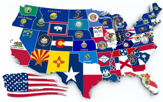 USA Trivia State Symbols Flags